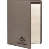 SKU: GFT346 – 9 1/2″ x 12″ Gray Laserable Leatherette Portfolio with Notepad